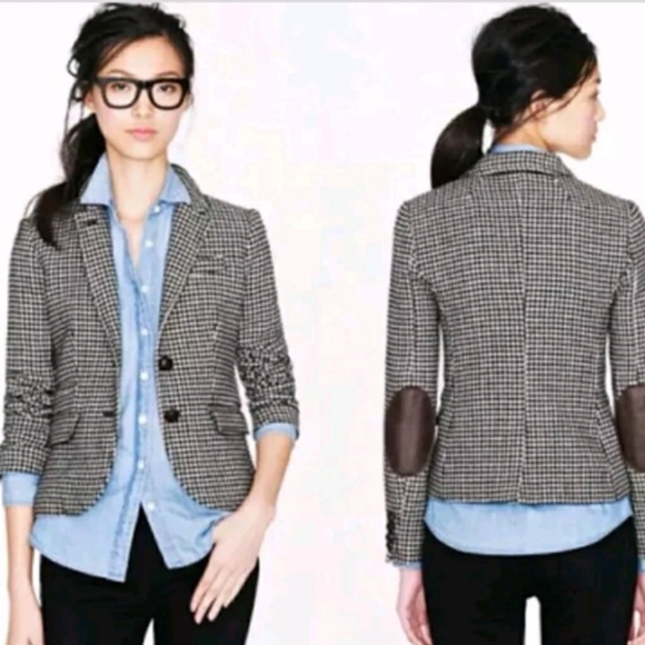jcrew Jackets & Blazers - J. Crew Black and White Houndstooth Blazer